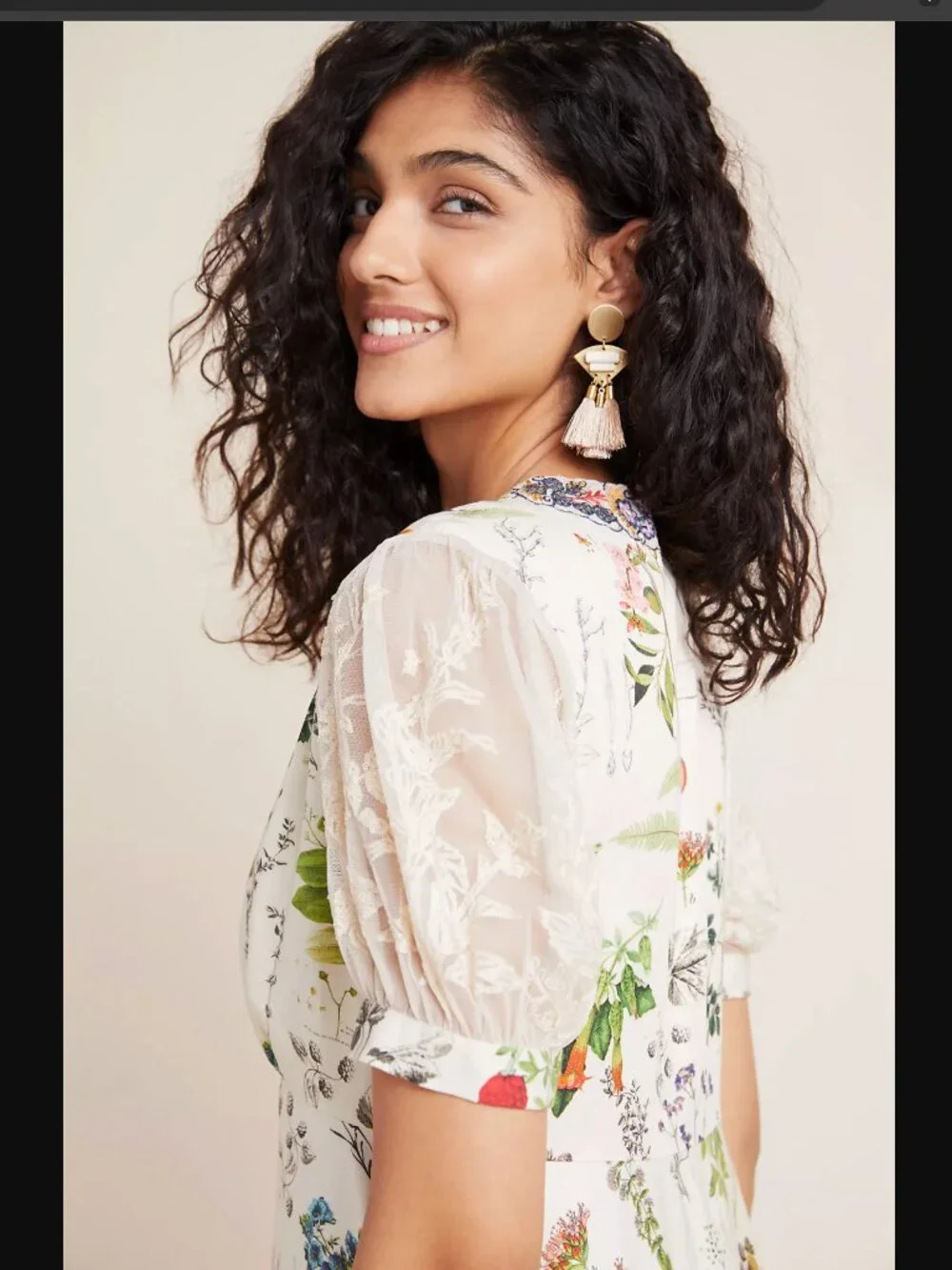 NWT Anthropologie Geisha Designs Donna Embroidered Floral Lace Dress S - Picture 3 of 8